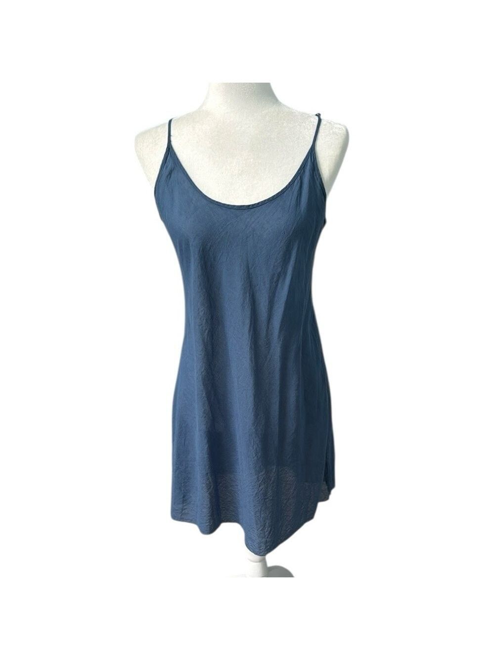 Johnny Was Blue Riza Eyelet Embroidered Shift Dress Size Small - Picture 5 of 16